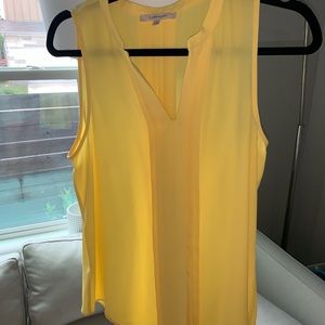 Yellow Pleated Work Blouse